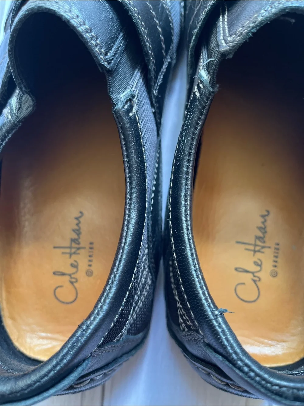 Cole Haan Nike Air collaboration series G slip on black leather loafer shoe. 9.5